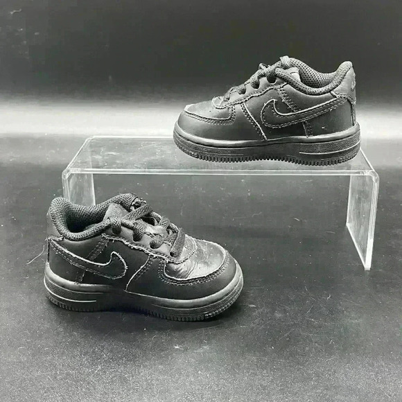Nike air force 1 low all black toddler 4C casual sporty running walking - Picture 2 of 8